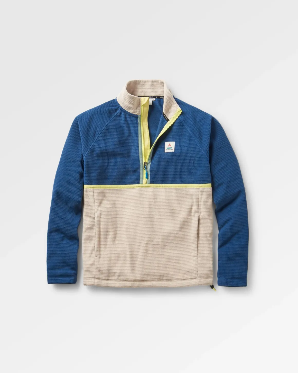 Overlook Recycled Grid Polar Fleece - Dark Denim/Pebble Grey