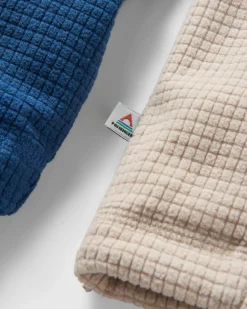 Overlook Recycled Grid Polar Fleece - Dark Denim/Pebble Grey