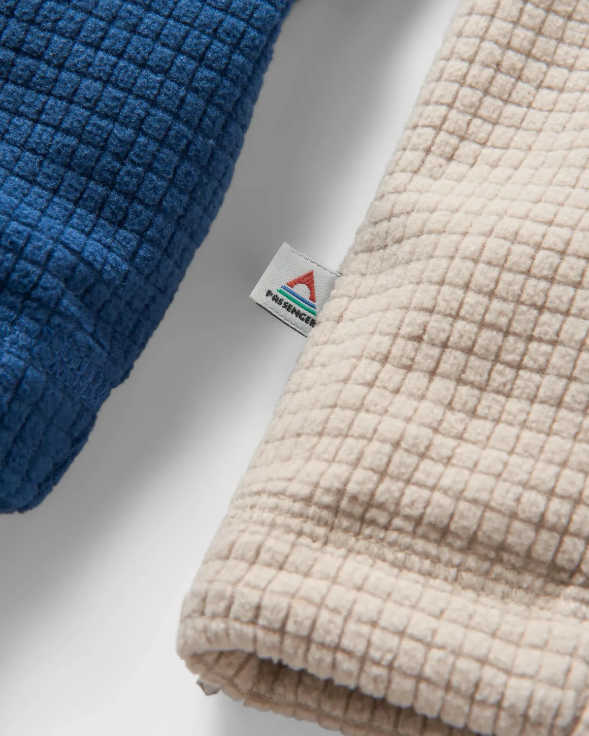 Overlook Recycled Grid Polar Fleece - Dark Denim/Pebble Grey