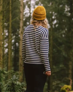 Panorama Striped Long Sleeve T-Shirt - Deep Navy