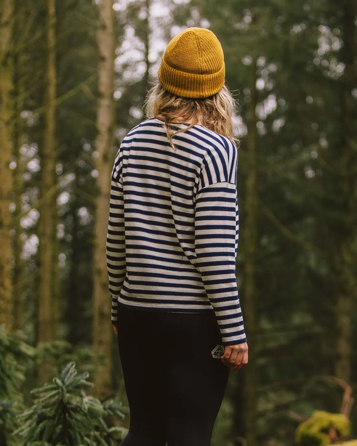 Panorama Striped Long Sleeve T-Shirt - Deep Navy
