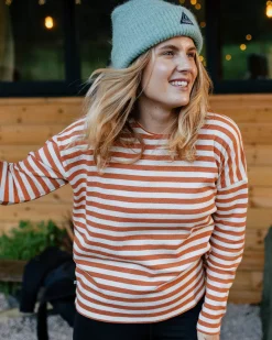 Panorama Striped Long Sleeve T-Shirt - Glazed Ginger