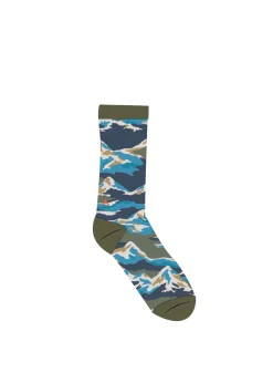 Peak Organic Midweight Crew Socks - Khaki Green