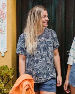 Petal Top - Vintage Patchwork Navy