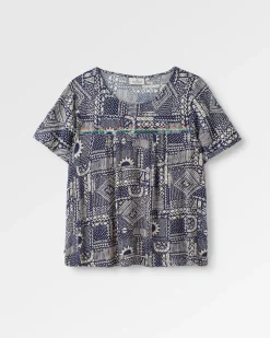 Petal Top - Vintage Patchwork Navy
