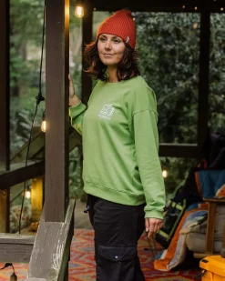 Phoenix Recycled Cotton Oversized Sweatshirt - Pear Green