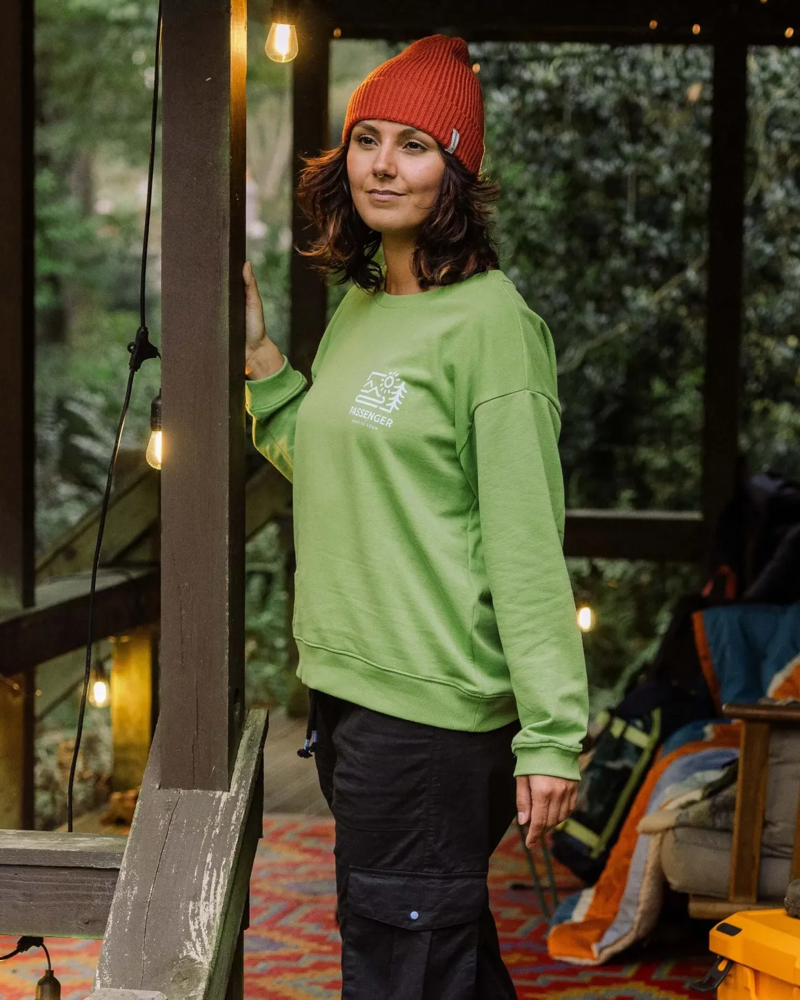 Phoenix Recycled Cotton Oversized Sweatshirt - Pear Green