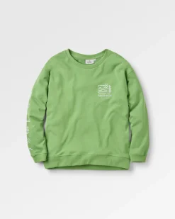 Phoenix Recycled Cotton Oversized Sweatshirt - Pear Green