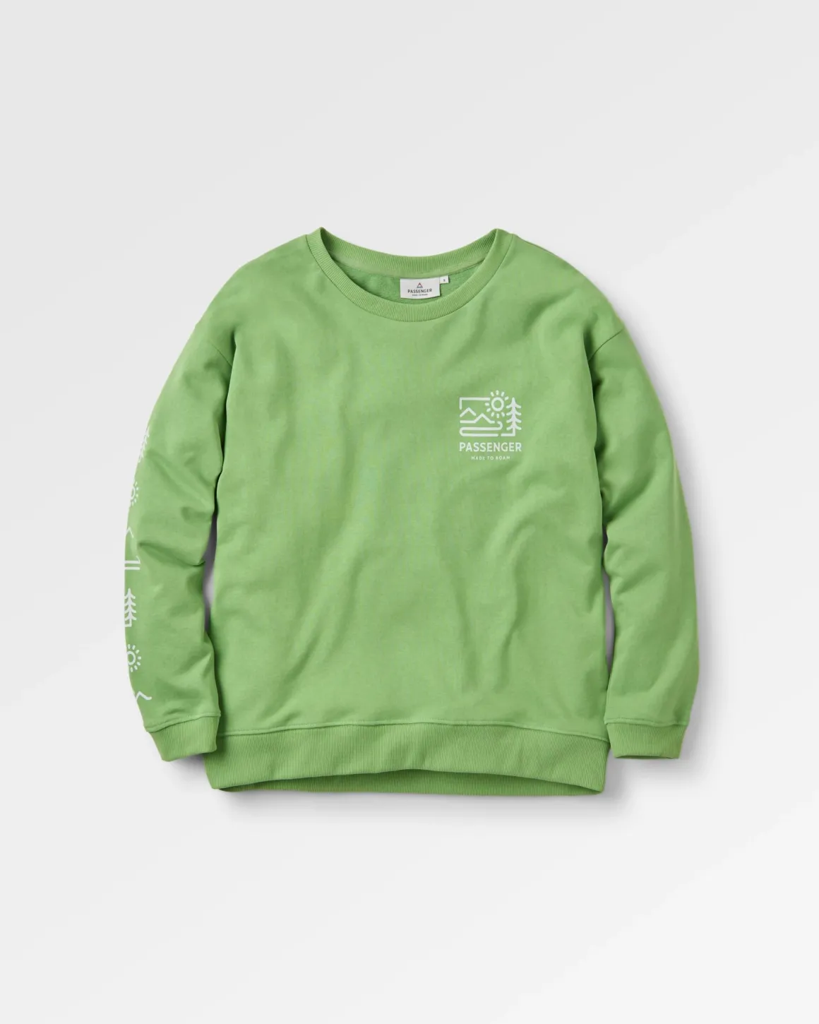 Phoenix Recycled Cotton Oversized Sweatshirt - Pear Green