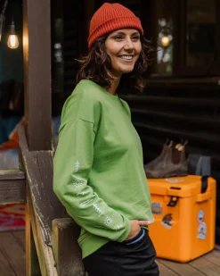 Phoenix Recycled Cotton Oversized Sweatshirt - Pear Green