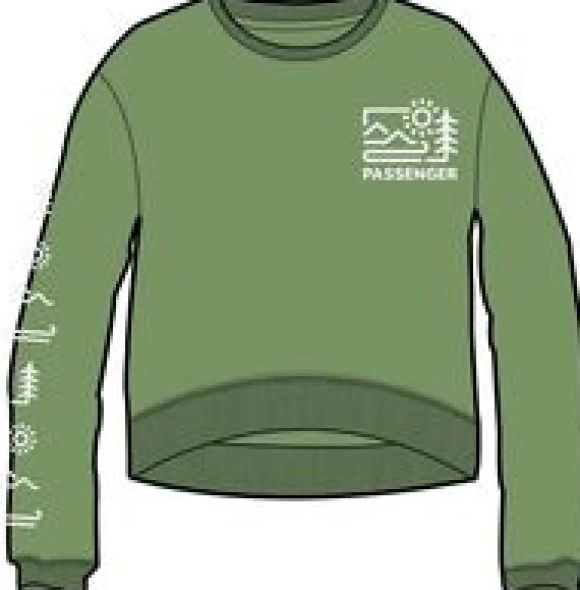 Phoenix Recycled Cotton Oversized Sweatshirt - Pear Green