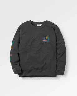Phoenix Recycled Cotton Oversized Sweatshirt - Black