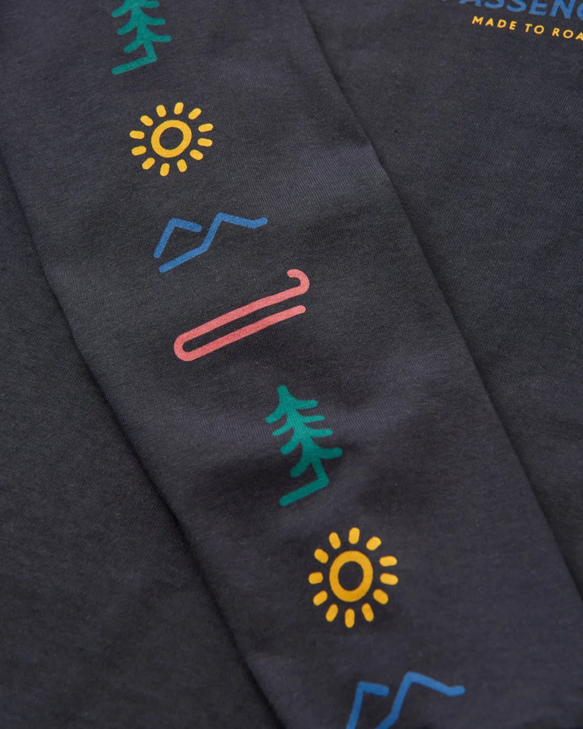 Phoenix Recycled Long Sleeve T-Shirt - Black