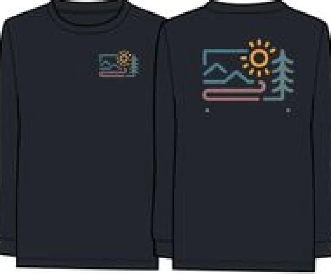 Phoenix Recycled Long Sleeve T-Shirt - Black