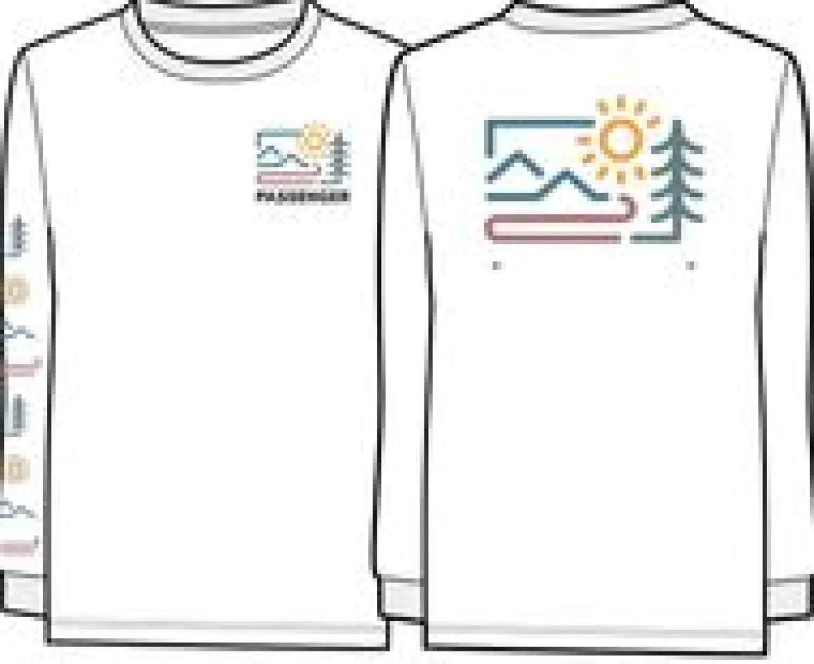 Phoenix Recycled Long Sleeve T-Shirt - White