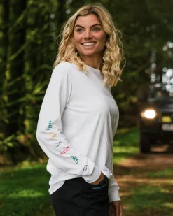 Phoenix Recycled Long Sleeve T-Shirt - White