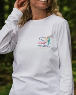 Phoenix Recycled Long Sleeve T-Shirt - White