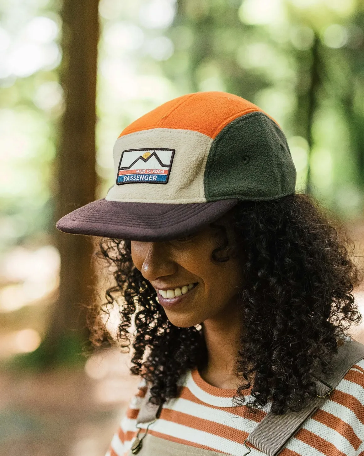Pine Recycled Polar Fleece Hat - Sunrise Orange Multi