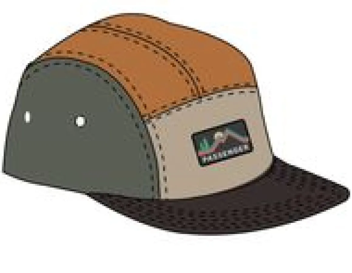 Pine Recycled Polar Fleece Hat - Sunrise Orange Multi