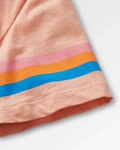 Poinsettia Organic Cotton T-Shirt - Soft Apricot Marl