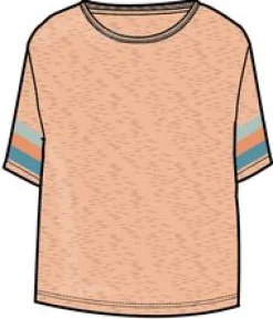 Poinsettia Organic Cotton T-Shirt - Soft Apricot Marl