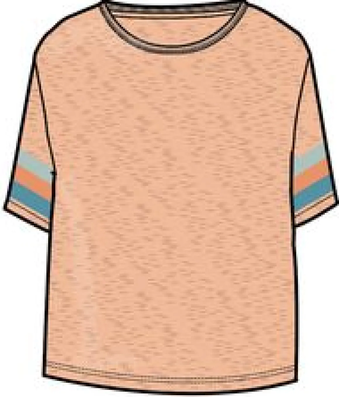 Poinsettia Organic Cotton T-Shirt - Soft Apricot Marl