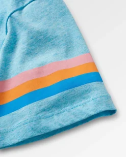 Poinsettia Organic Cotton T-Shirt - Soft Blue Pool Marl