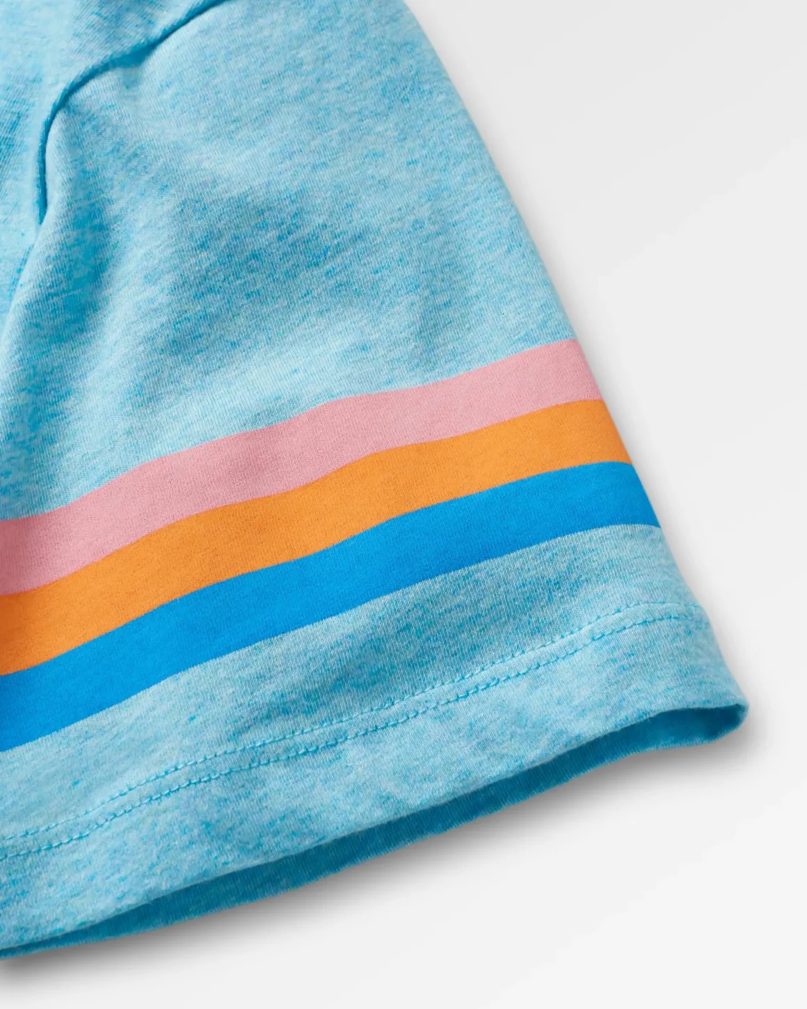 Poinsettia Organic Cotton T-Shirt - Soft Blue Pool Marl