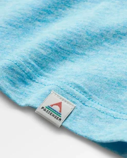 Poinsettia Organic Cotton T-Shirt - Soft Blue Pool Marl