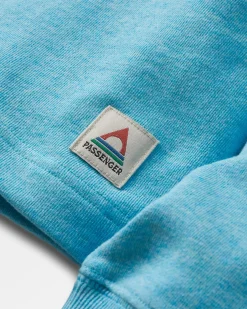 Poinsettia Organic Cotton Sweatshirt - Soft Blue Pool Marl