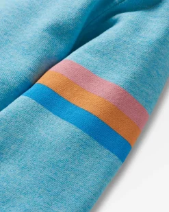 Poinsettia Organic Cotton Sweatshirt - Soft Blue Pool Marl