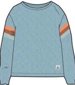 Poinsettia Organic Cotton Sweatshirt - Soft Blue Pool Marl