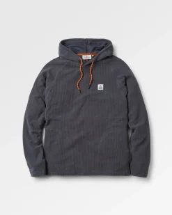 Point Recycled Grid Polar Fleece Hoodie - Charcoal