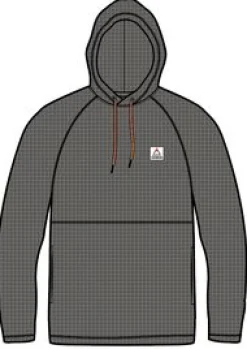 Point Recycled Grid Polar Fleece Hoodie - Charcoal