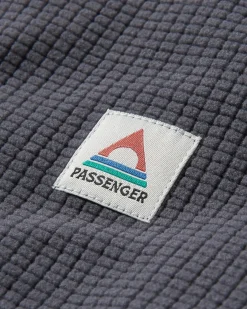 Point Recycled Grid Polar Fleece Hoodie - Charcoal