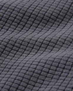 Point Recycled Grid Polar Fleece Hoodie - Charcoal