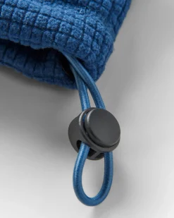 Point Recycled Grid Polar Fleece Hoodie - Dark Denim