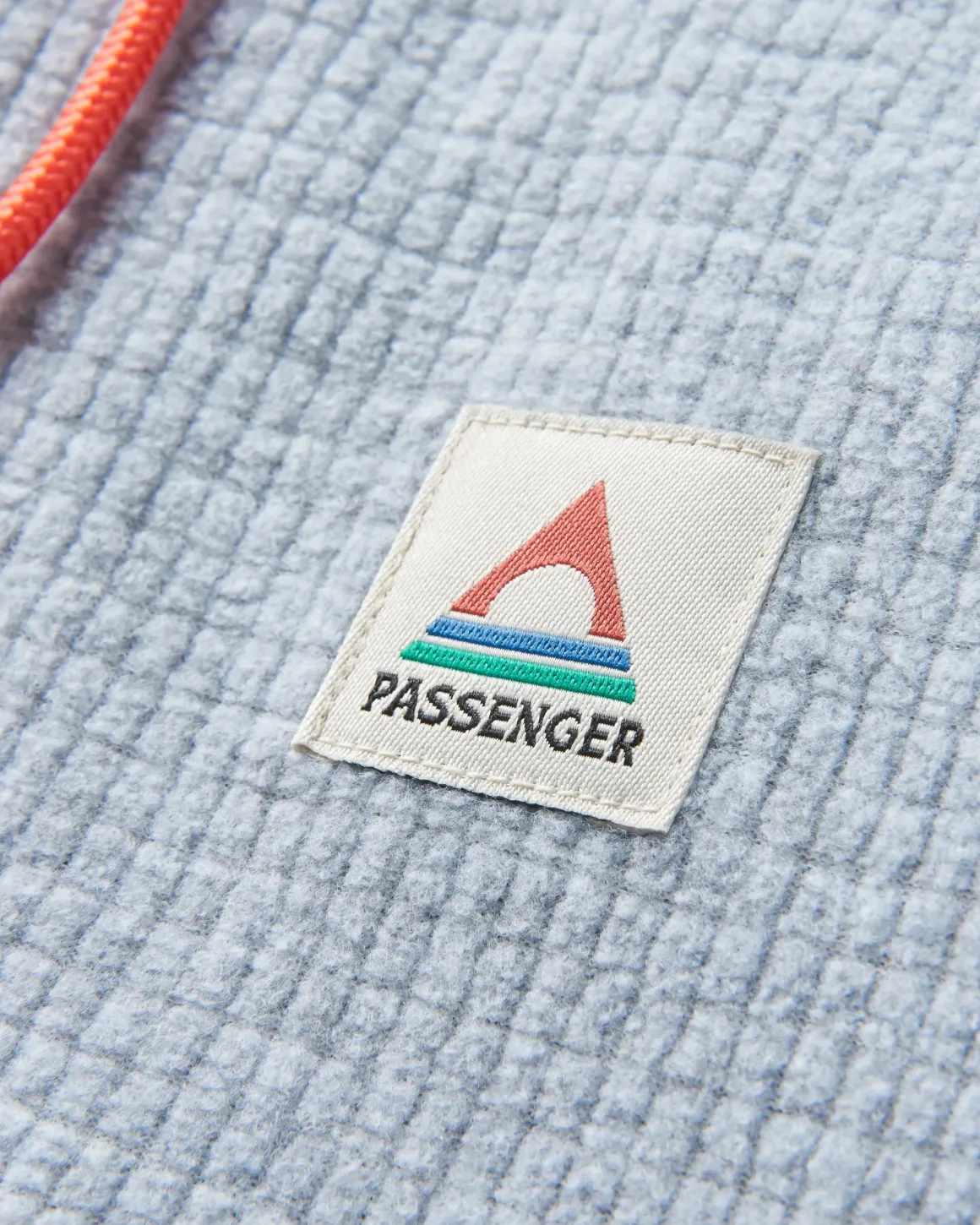 Point Recycled Grid Polar Fleece Hoodie - Gray Marl