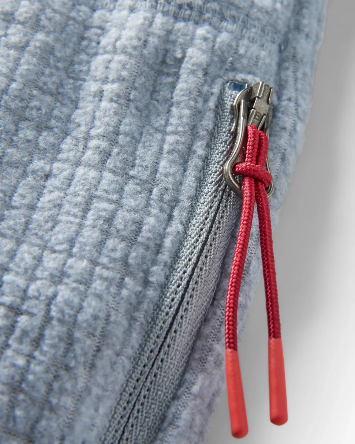 Point Recycled Grid Polar Fleece Hoodie - Gray Marl