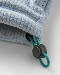 Point Recycled Grid Polar Fleece Hoodie - Gray Marl