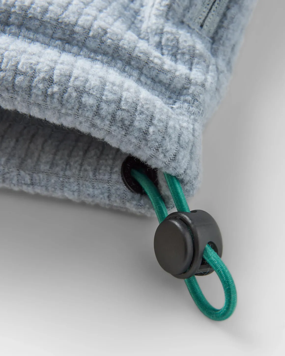 Point Recycled Grid Polar Fleece Hoodie - Gray Marl