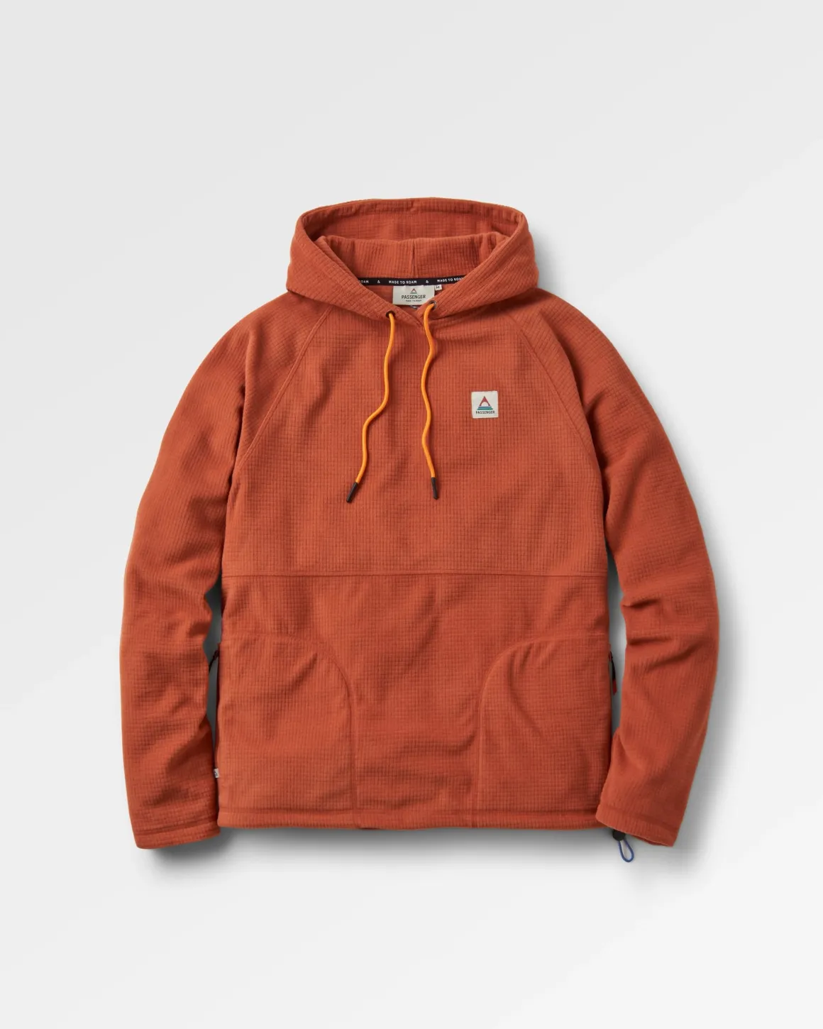 Point Recycled Grid Polar Fleece Hoodie - Baked Clay