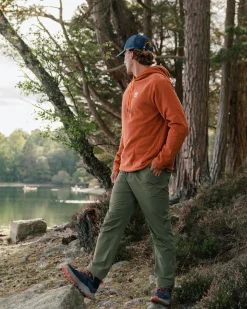 Point Recycled Grid Polar Fleece Hoodie - Baked Clay