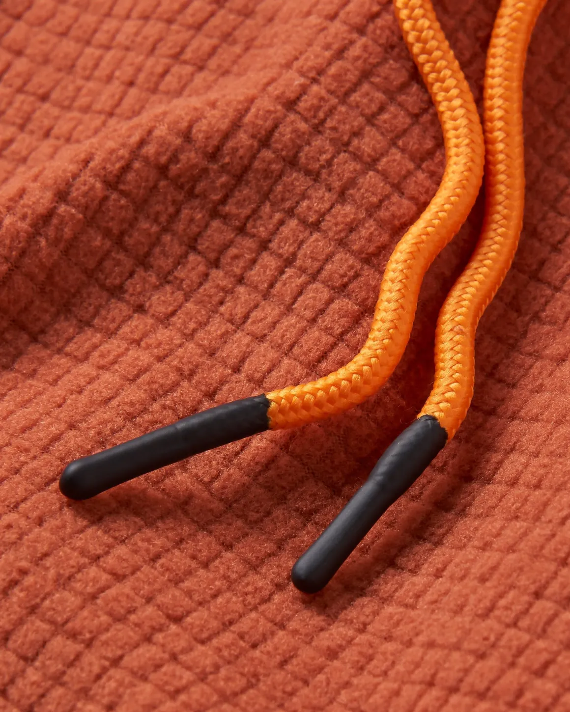 Point Recycled Grid Polar Fleece Hoodie - Baked Clay