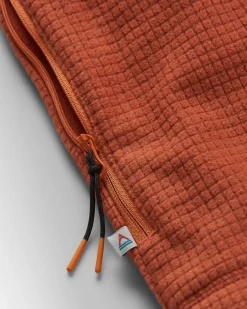 Point Recycled Grid Polar Fleece Hoodie - Baked Clay