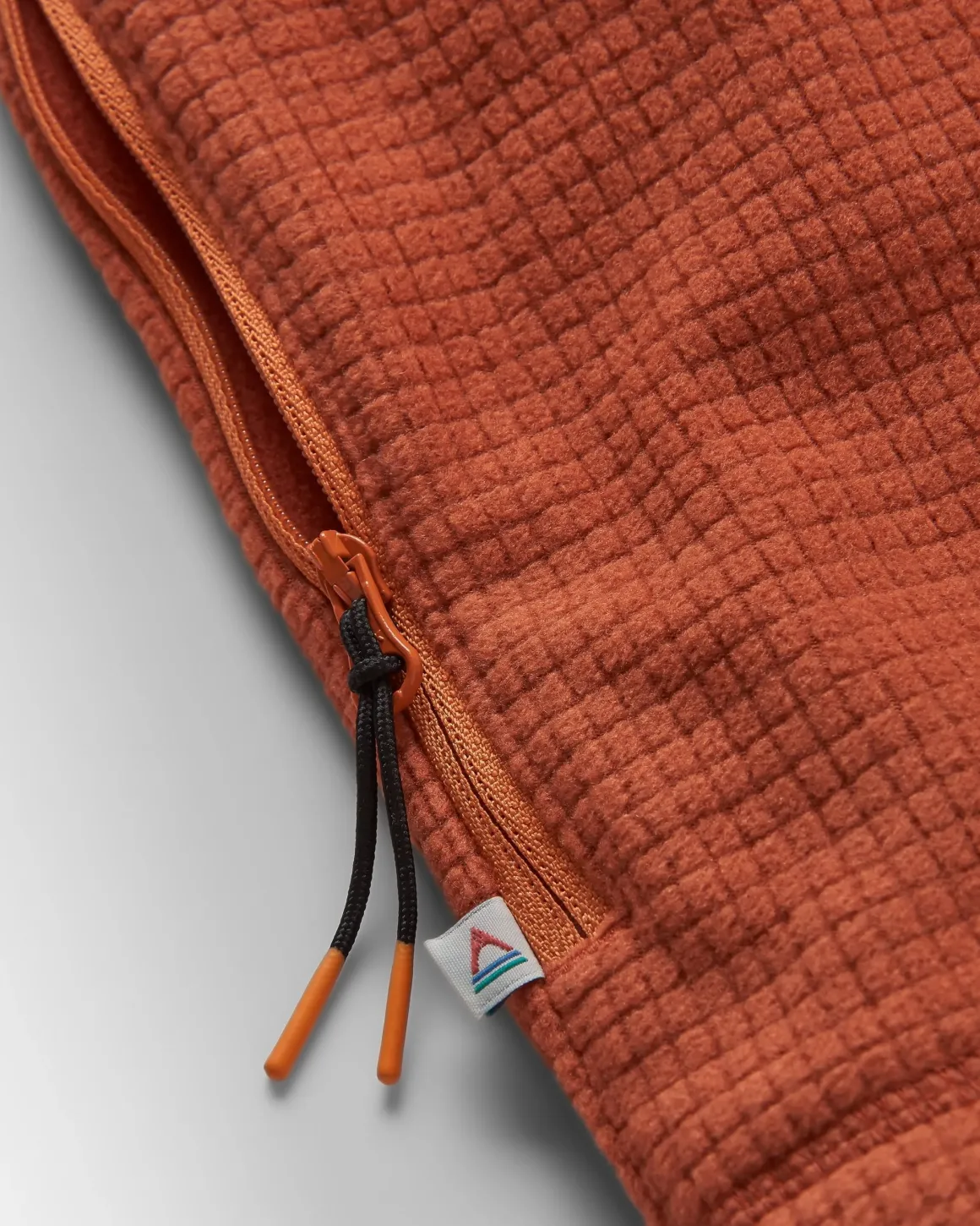 Point Recycled Grid Polar Fleece Hoodie - Baked Clay