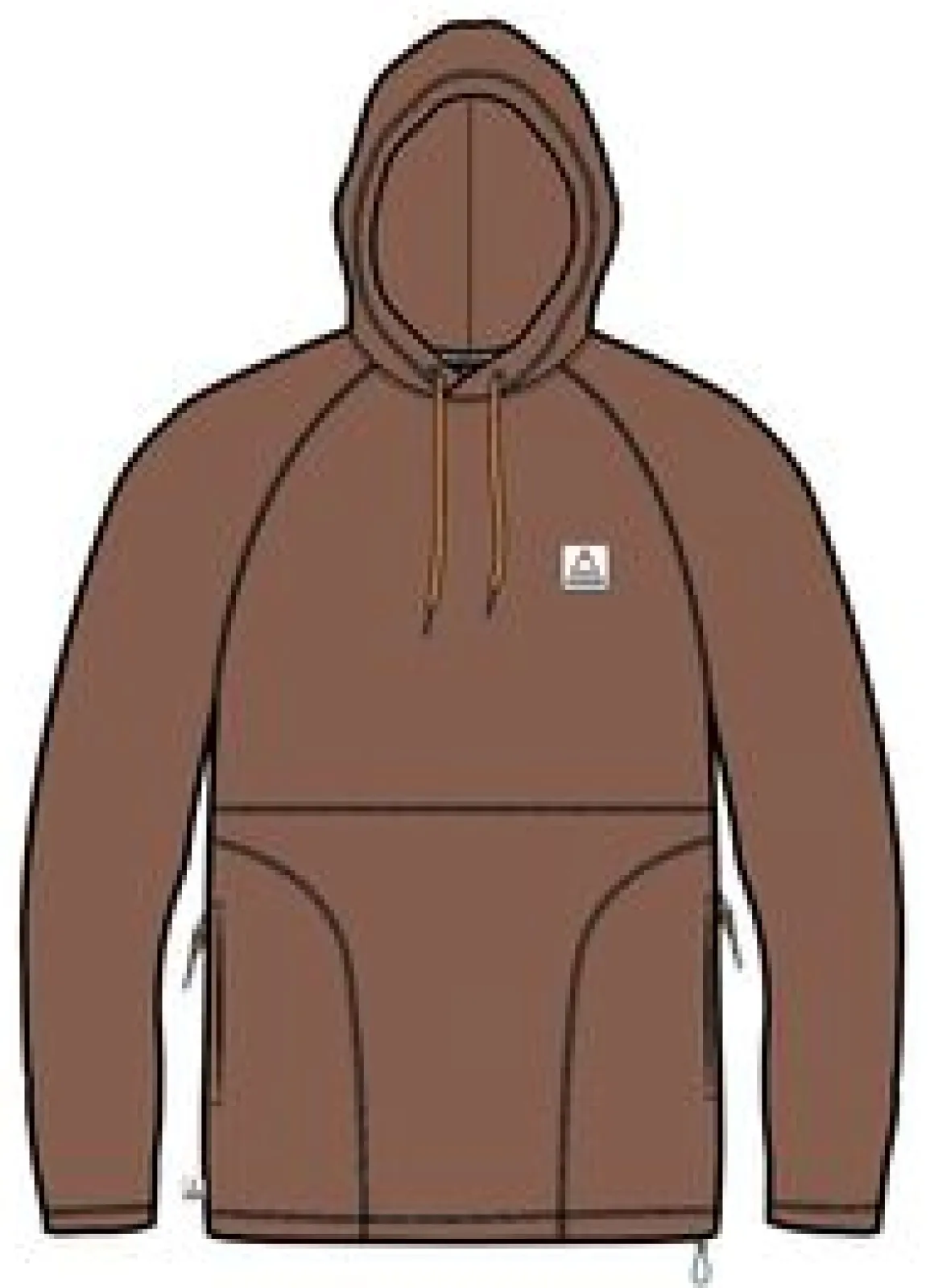 Point Recycled Grid Polar Fleece Hoodie - Baked Clay