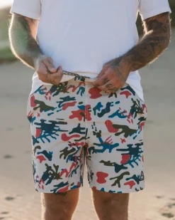 Porto Recycled All Purpose Swim Short - Seaweed Camo Pebble Gray