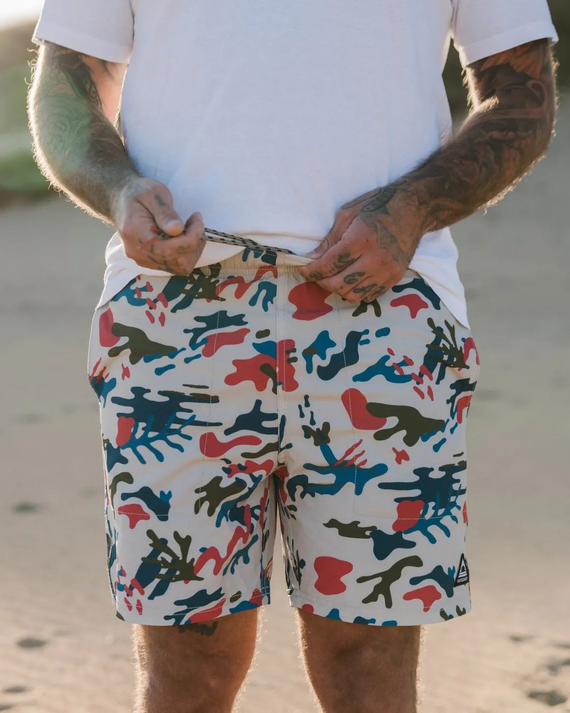 Porto Recycled All Purpose Swim Short - Seaweed Camo Pebble Gray