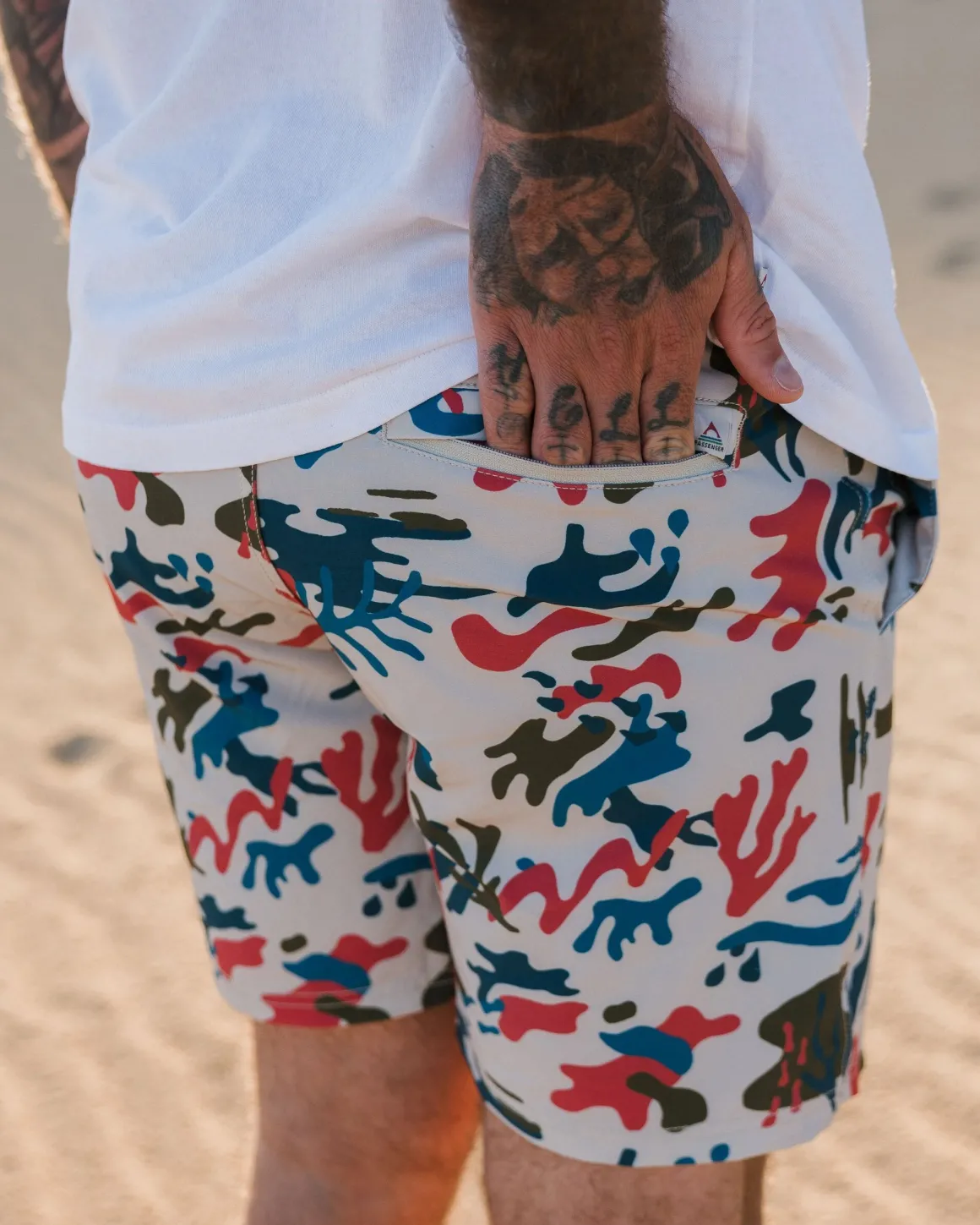 Porto Recycled All Purpose Swim Short - Seaweed Camo Pebble Gray